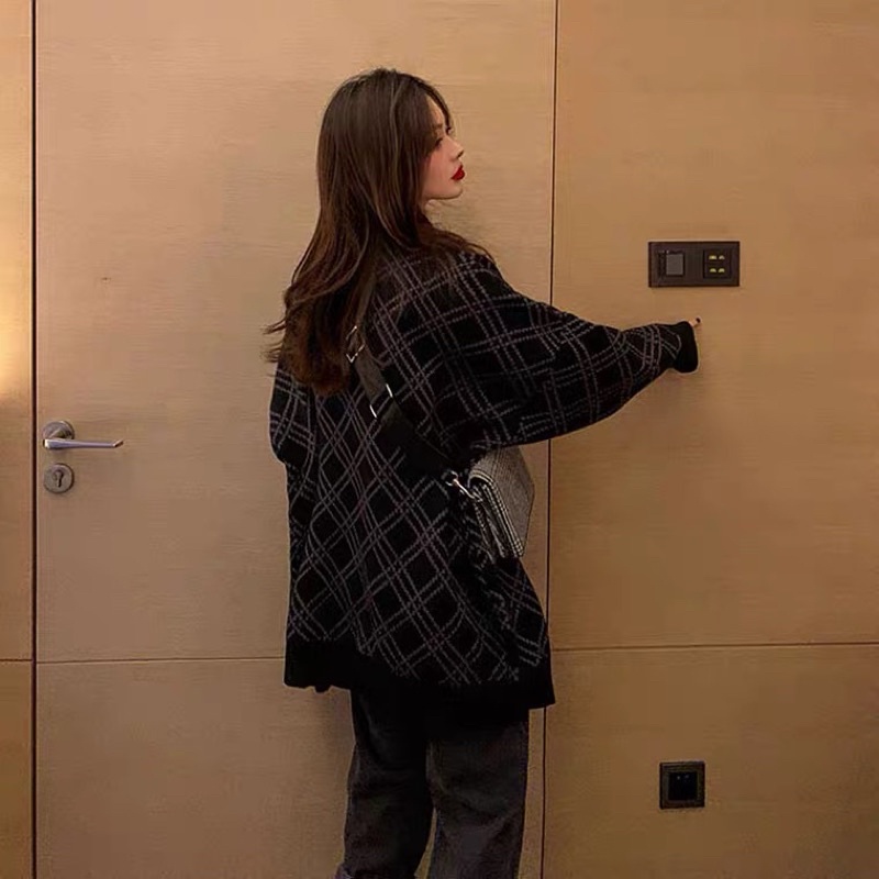 Áo Khoác Cadigan Len Kẻ Form Rộng | BigBuy360 - bigbuy360.vn