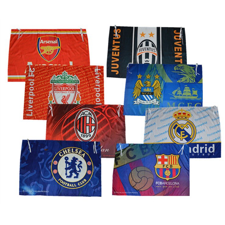 cờ treo tường CLB bóng đá Arsenal, cốc Manchester United, cốc CHelsea, Liverpool, Real Madrid, Barcelona
