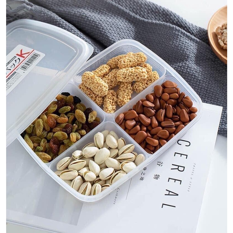 HỘP ĐỰNG THỰC PHẨM CÓ CHIA NGĂN NAKAYA - HÀNG NỘI ĐỊA NHẬT, HỘP CÓ THỂ TÍCH 710ML, được làm từ nhựa PP cao cấp