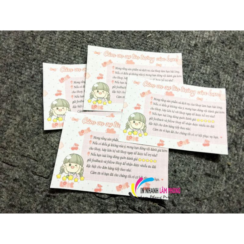 Combo 100 Phiếu Xin Đánh Giá, Feebback của Khách Hàng kích thước 10*7cm