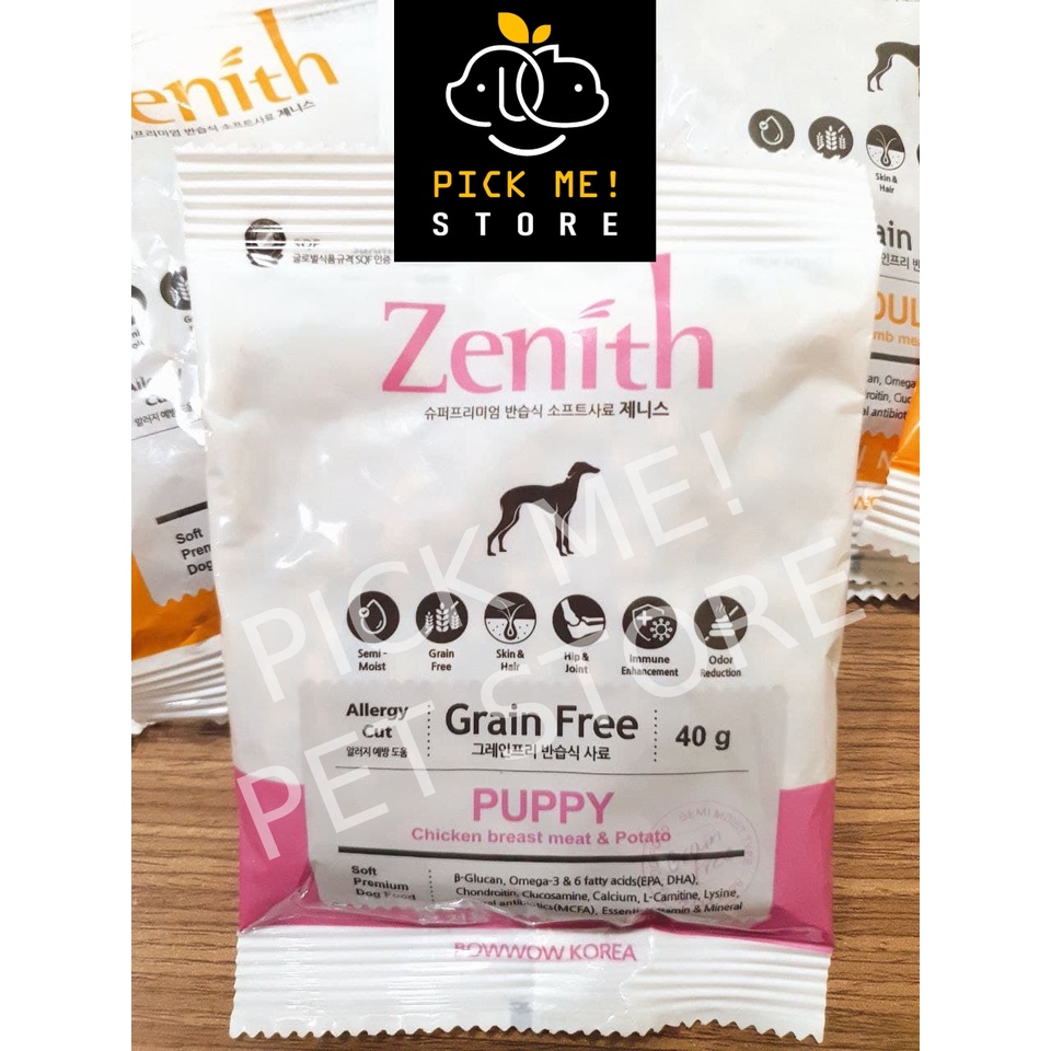 Gói dùng thử 40g - Thức ăn hạt mềm hữu cơ cho chó Zenith | Origi7