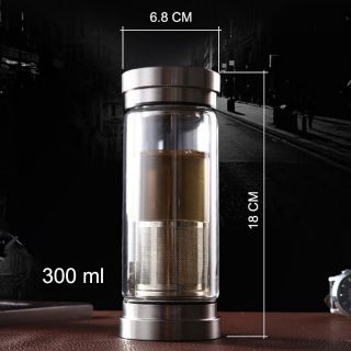 Bình giữ nhiệt thủy tinh  pha trà cà phê