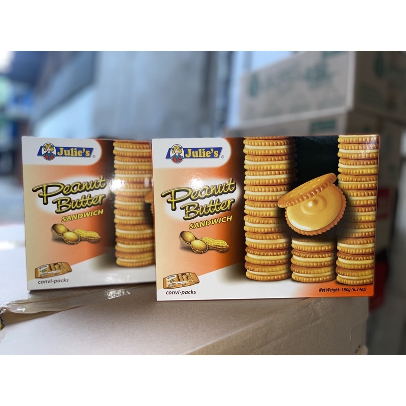 BÁNH QUY BƠ ĐẬU PHỘNG JULIE’S LỚN 180gr