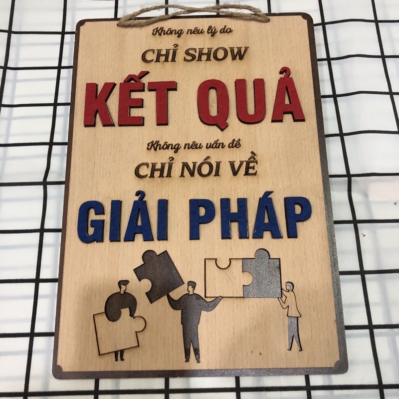 Tranh treo tường những câu nói làm động lực những câu nói vui trang trí thư viện phòng họp quán cafe chất liệu gỗ bền bỉ