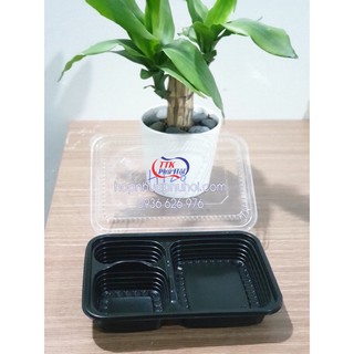 Hộp nhựa đựng cơm 3 ngăn ht26 ( 400 bộ)