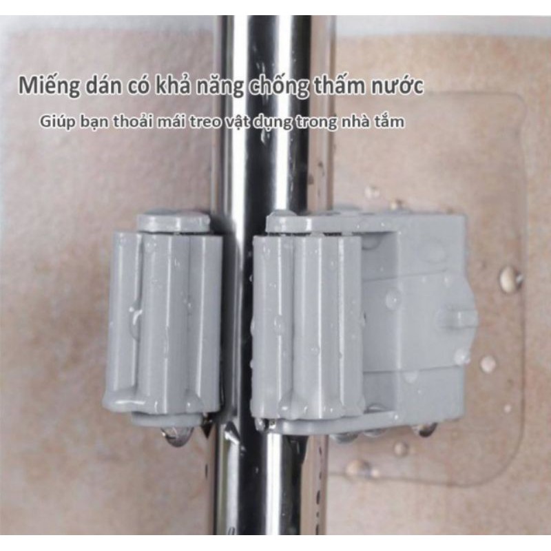 Móc kẹp chổi dán tường chịu nước