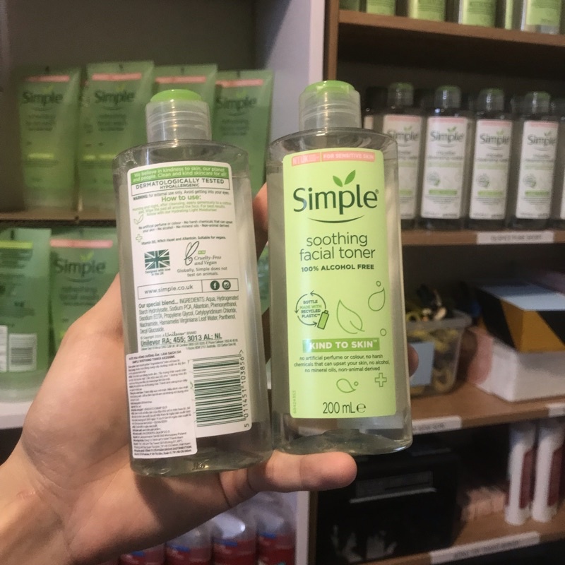 [AUTH] Nước Hoa Hồng Cân Bằng Da Simple Soothing Facial Toner 200ml