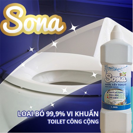 Tẩy bồn cầu nhà tắm toilet hương quế Sona 1kg diệt 99,9% vi khuẩn khử mùi hôi