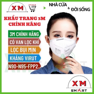 Khẩu Trang 3M 9001V, 9042V, 9541V, N95.. Có van thở - XMSMART