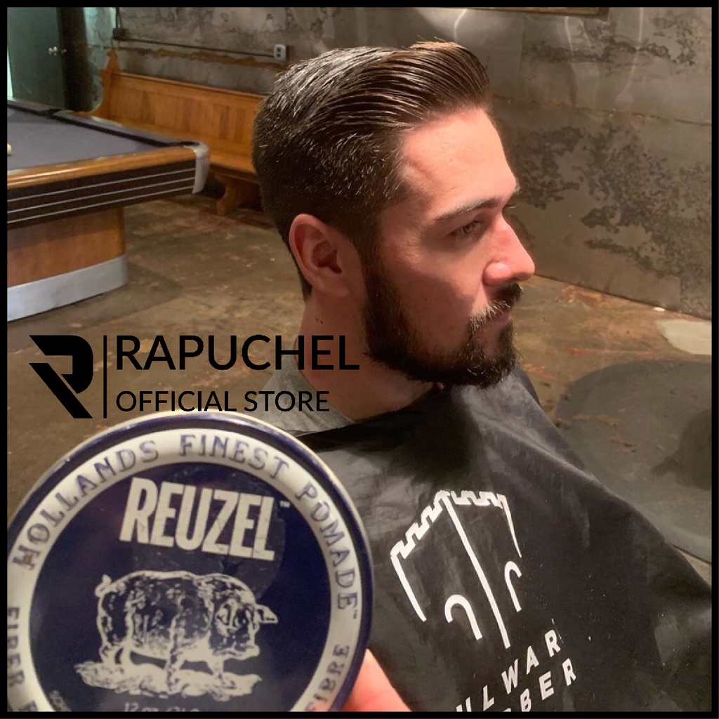 Sáp vuốt tóc nam Reuzel Fiber Pomade 113g chính hãng giữ nếp cao cấp Rapuchel Store RF01