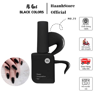 Hi gel Sơn gel Hàn quốc tông màu Đen Sơn gel Hi gel chính hãng 9ml