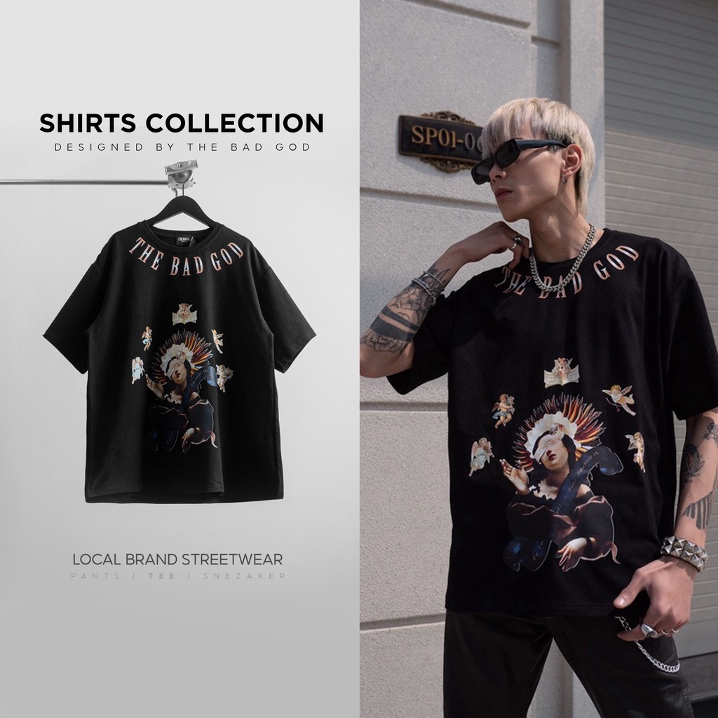 Áo thun tay lỡ The Bad God Mother Angles tee