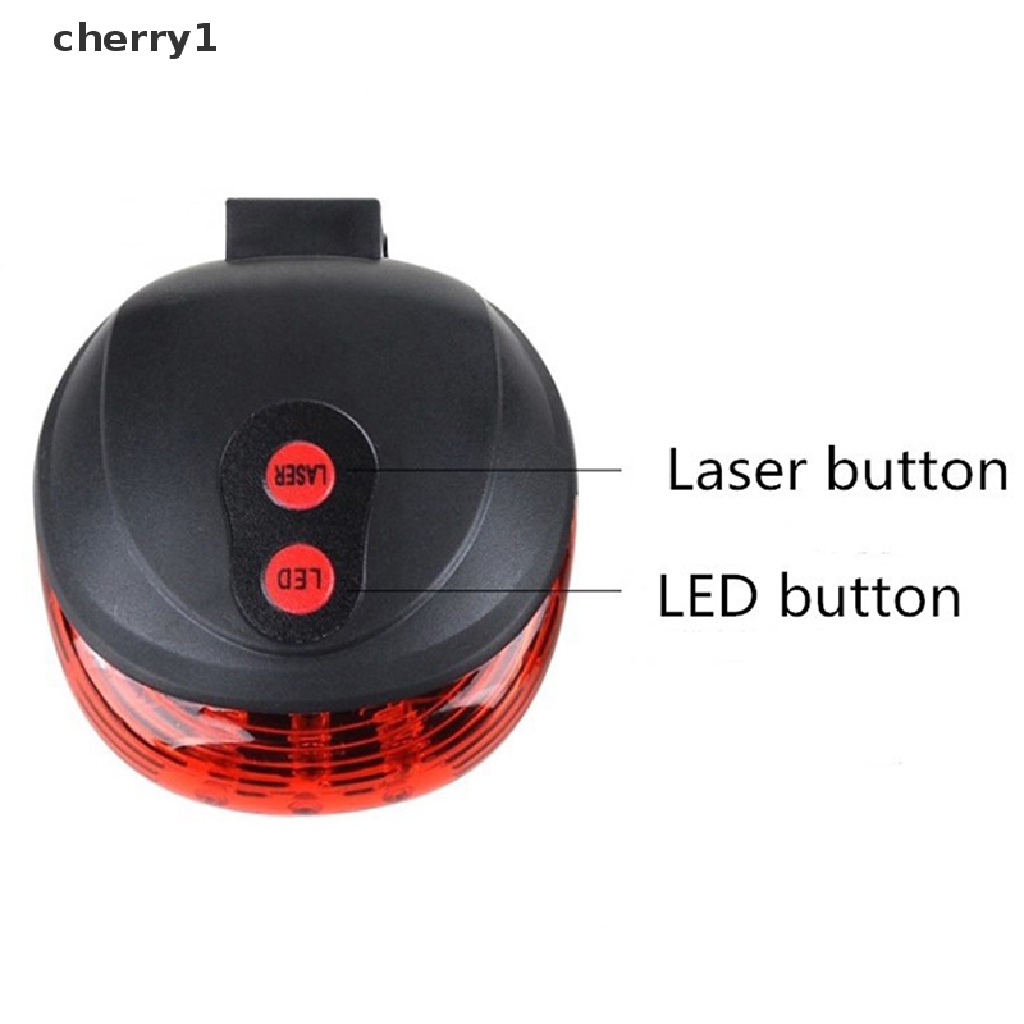 1 Đèn laser 2 Bóng + 5 Đèn LED Cảnh Báo An Toàn Gắn Đuôi Xe Đạp