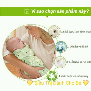 Chăn ủ Swaddle cho bé sơ sinh mùa hè (100% Cotton)