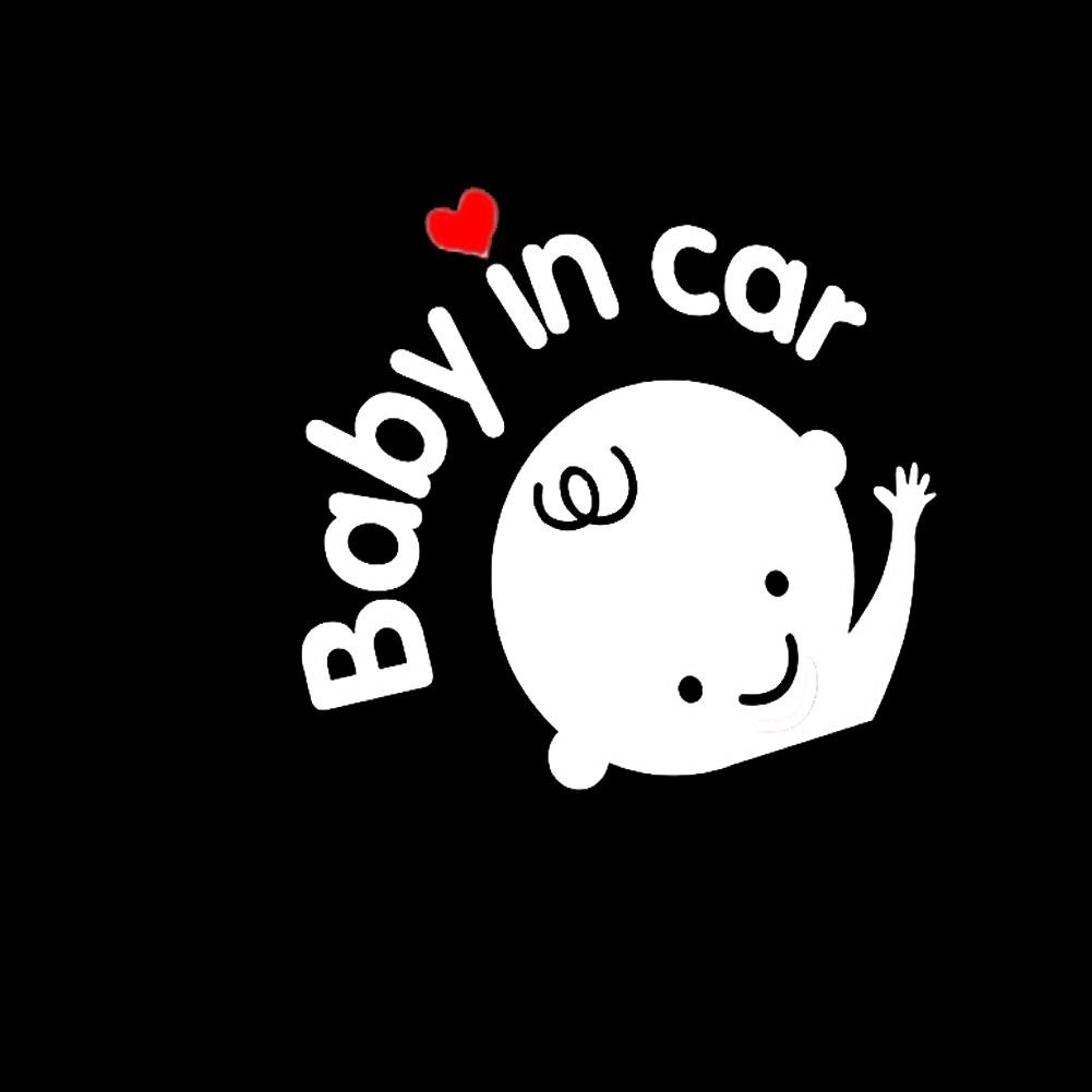 Giấy dán xe hơi in chữ Baby in Car đáng yêu