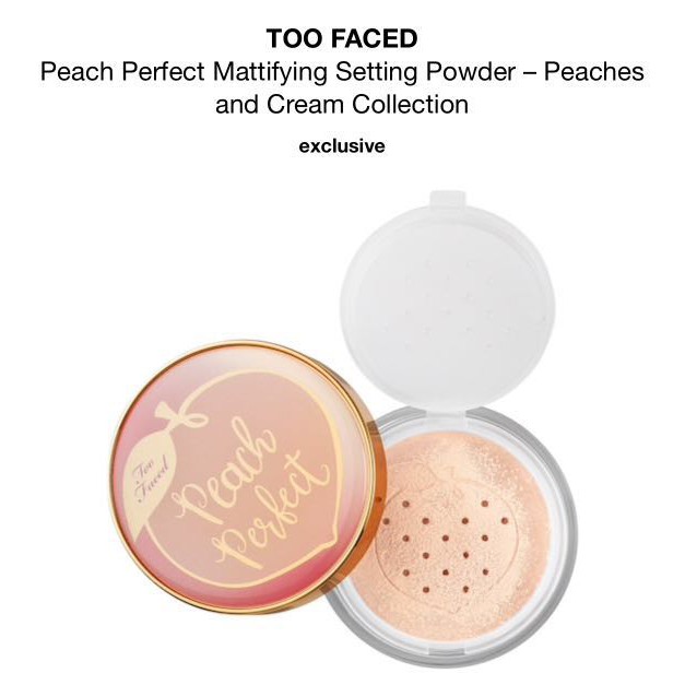 Phấn phủ bột Too Faced Peach Perfect Mattifying Loose Setting Powder