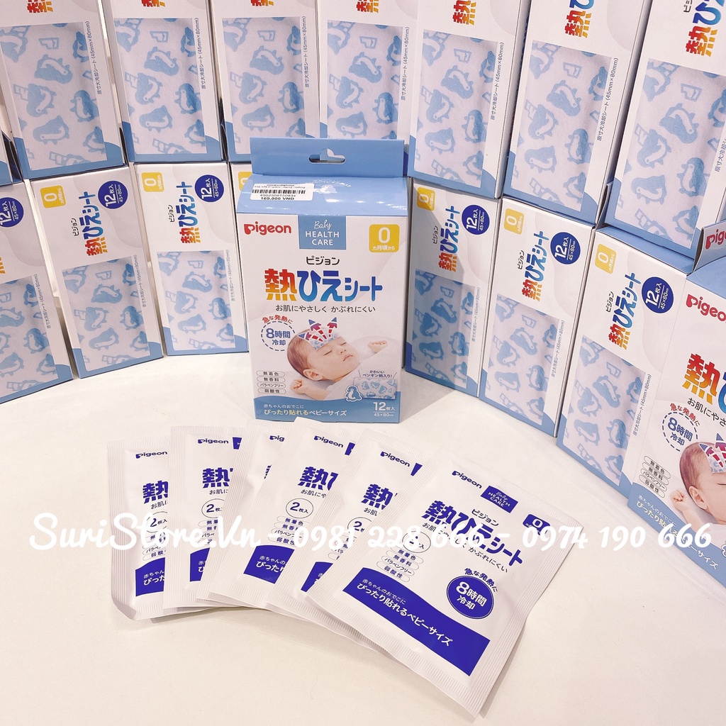 Miếng dán hạ sốt Pigeon cho bé 0m+ nội địa Nhật Bản mẫu mới
