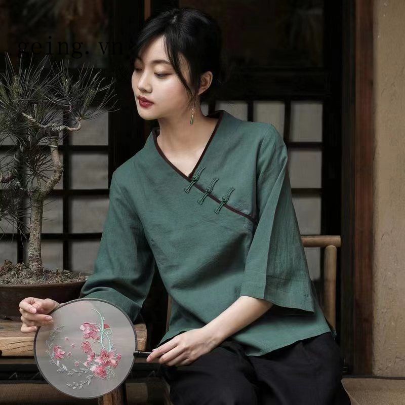 Bộ Trang Phục Truyền Thống Trung Quốc Bằng Cotton Phong Cách Mới