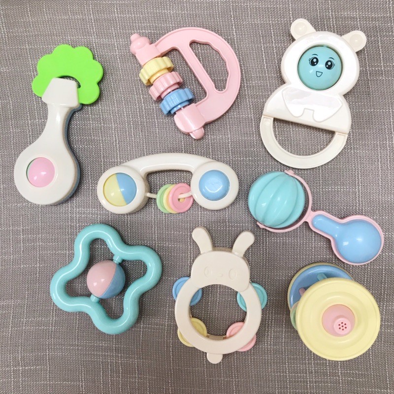 Bộ xúc xắc gặm nướu 8 món Baby Rattles [ babyboo ]