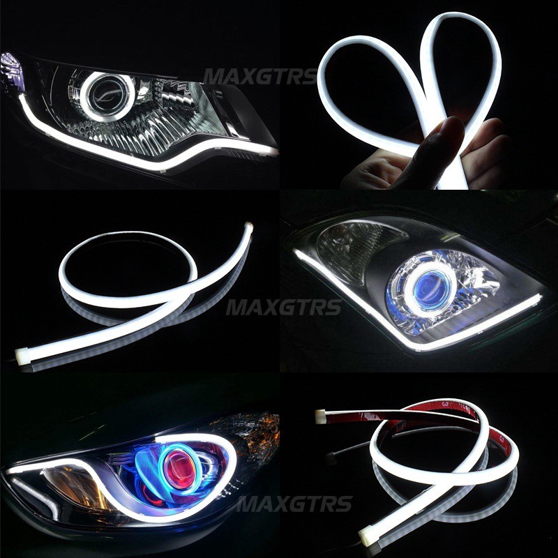 Bộ 2 Đèn LED DRL Siêu Mịn Chống Thấm Nước 30 60cm Chuyên Dụng Cho Xe Hơi