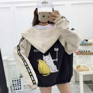 ÁO KHOÁC DÙ 2 Con Mèo (M580 - Dù 2 Lớp) (KHOÁT STORE)