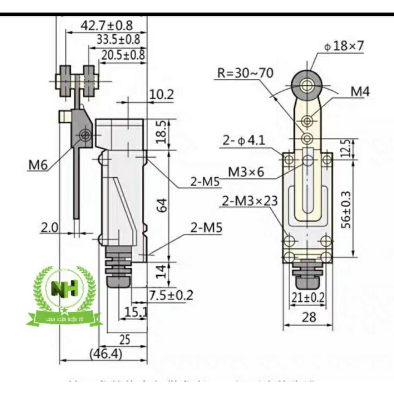 Công Tắc Hành Trình Moujen ME-8104/ 8107/ 8108/ 9101 250VAC-5A