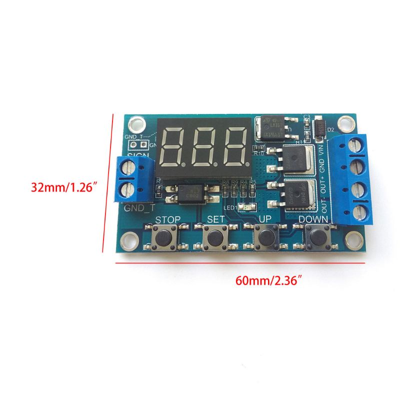✿ Timer Delay Relay for DC 5V 12V 24V On Off Timer Module Trigger Cycle Dual MOS D