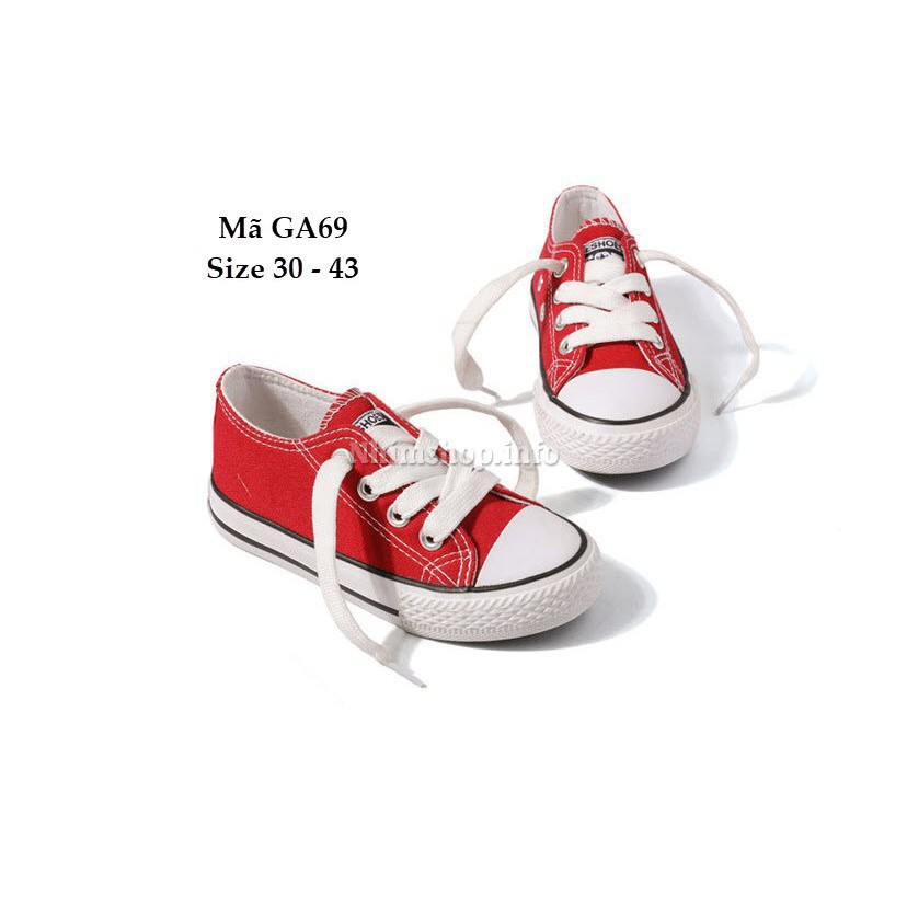 Giày Thể Thao Buộc Dây Dáng Cổ Thấp GA69