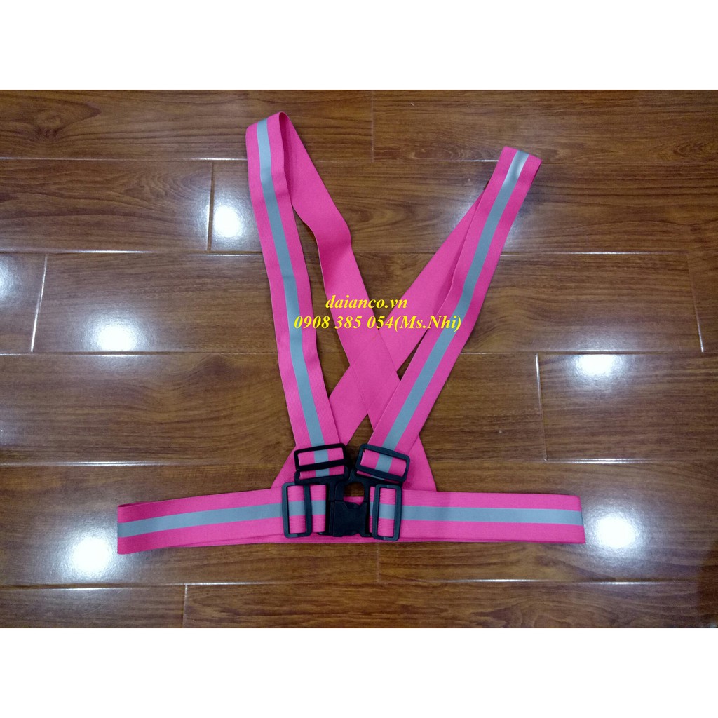 Combo 10 dây áo phản quang đi phượt- 2 màu xanh chuối hoặc hồng- Hình thật, hàng sẵn
