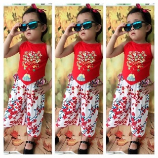 Set áo yếm quần ống rộng