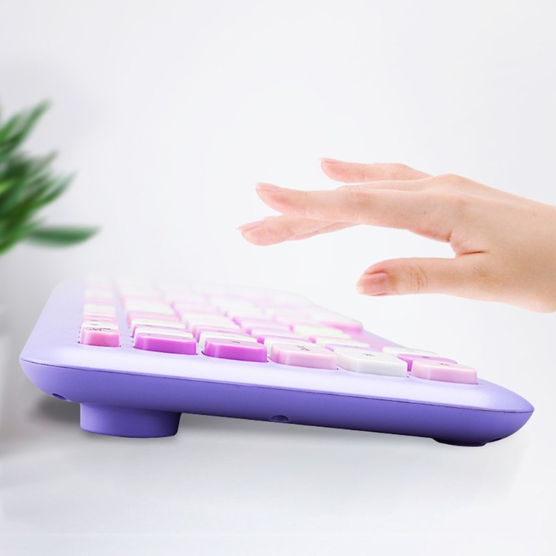 Bàn Phím Không Dây Tích Hợp Chuột Cảm Ứng Nhiều Màu Sắc 2.4g 110 Phím