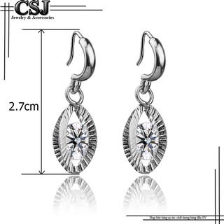 Bông tai inox nữ tòn ten trái khế kẹp xoàn 5ly