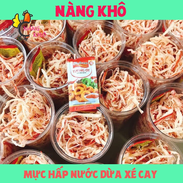 300Gr Mực hấp nước dừa xé cay loại ngon | Nàng Khô