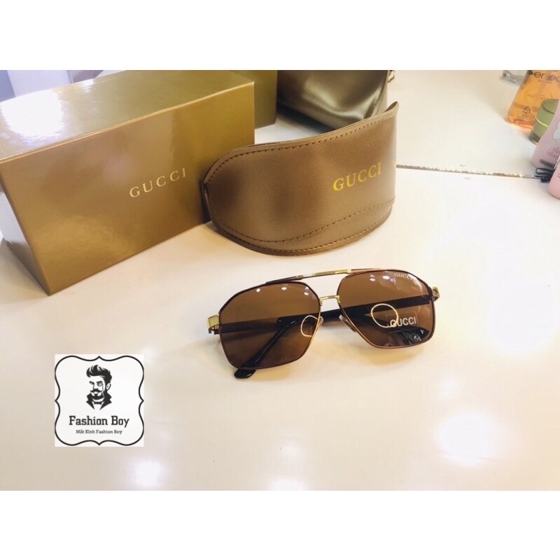 KÍNH MÁT NAM CỰC CHẤT DÁNG LỤC GIÁC NÂU - Full Box - KÍNH RÂM CHỐNG NẮNG, CHỐNG TIA U