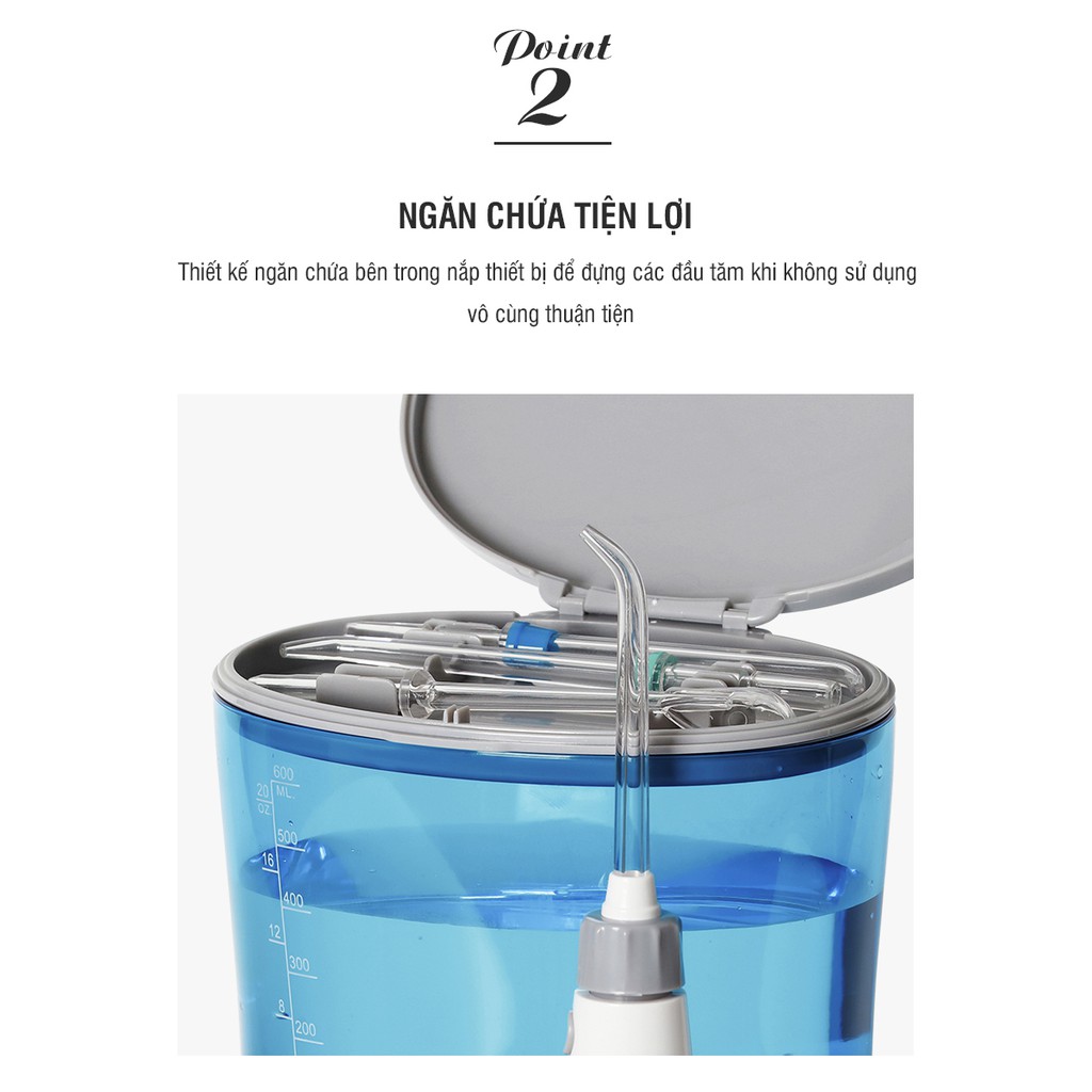 Máy tăm nước Lock&Lock Oral Irrigator 600ml Màu xanh dương - ENR111BLU