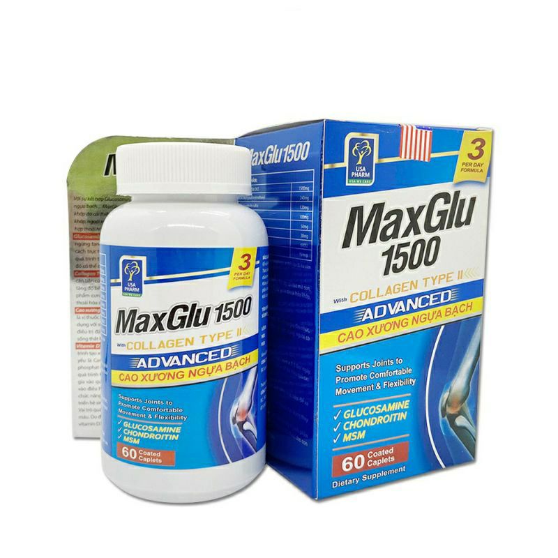Viên xương khớp MAXXGLU bổ sung Glucosamin, giảm đau xương khớp_Hộp 60 viên