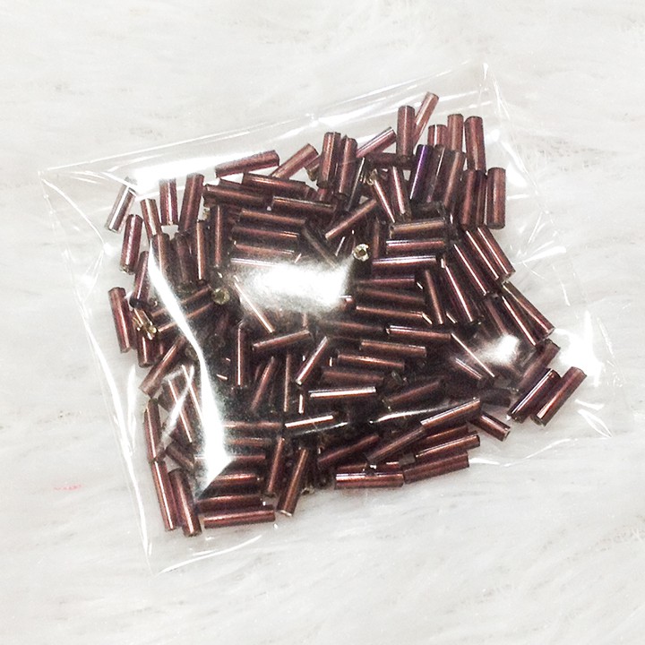 Hạt cườm gãy ống trúc kết áo nhiều màu 6li