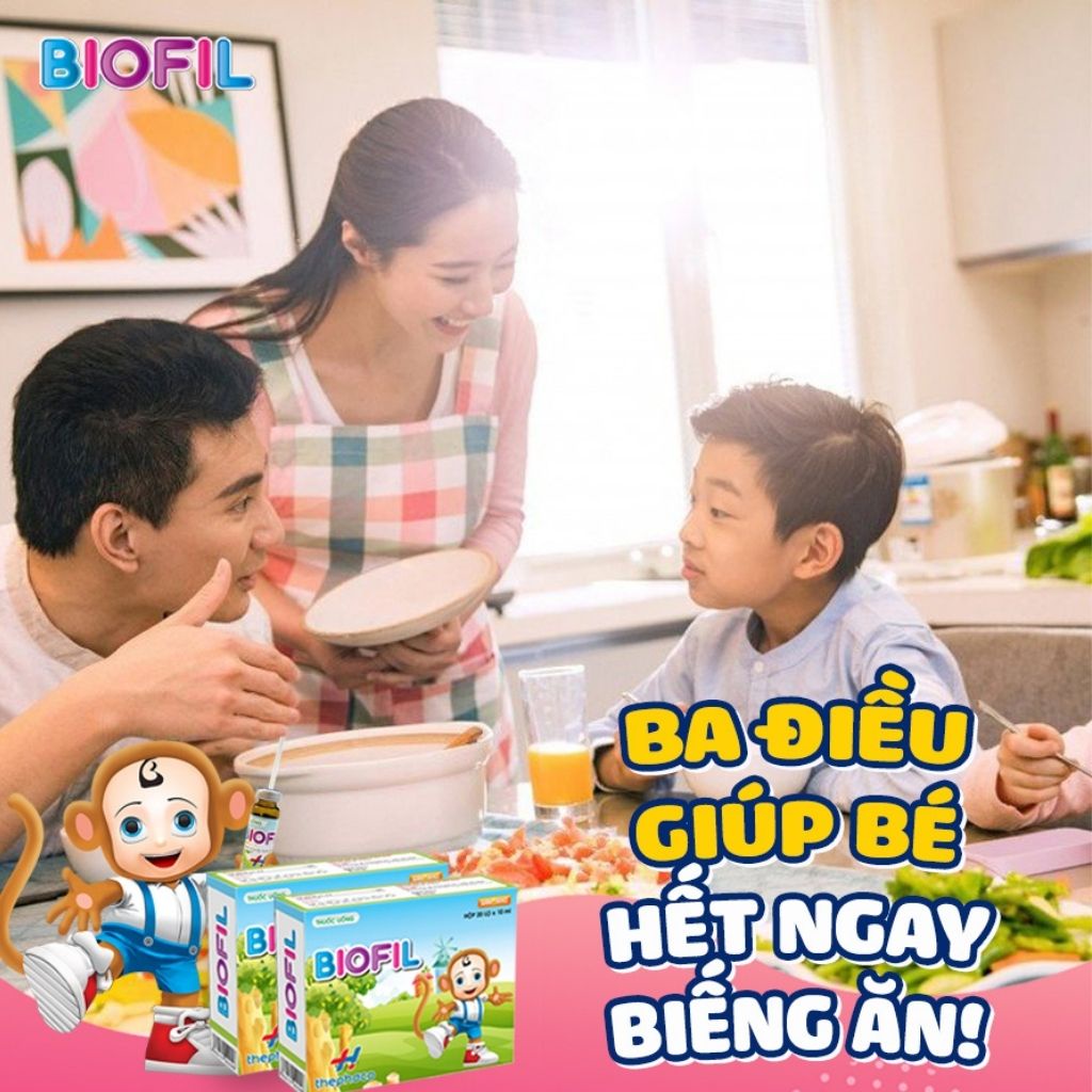 ( Tặng khẩu trang chất chính hãng ) BIOFIL Giải Pháp Cho Trẻ Biếng Ngủ Kém - Dạng Ông Uống Tiện Dụng ( Hộp 20 ống )