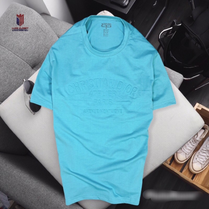 Áo thun nam cổ tròn dập nổi cao cấp vải cotton dày dặn AXK179