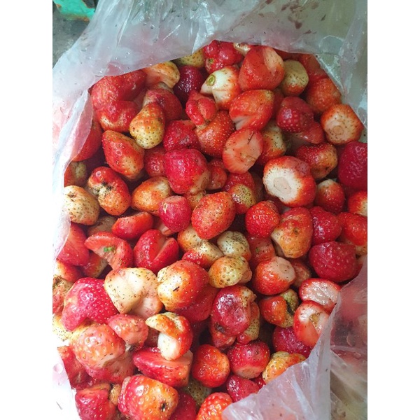 Dâu tây tươi gọt 1kg - cung cấp làm trà dâu