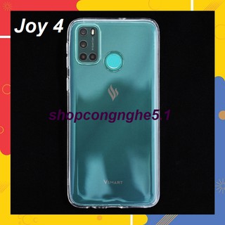 Ốp dẻo silicon Vsmart Joy 4 trong suốt có gờ bảo vệ camera Siêu Hót