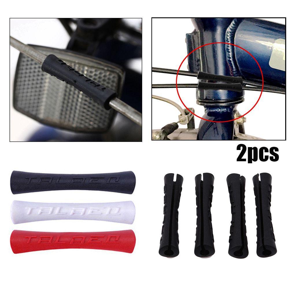 Set 2 Phụ Kiện Bảo Vệ Dây Phanh Xe Đạp Bằng Silicone Chất Lượng Cao