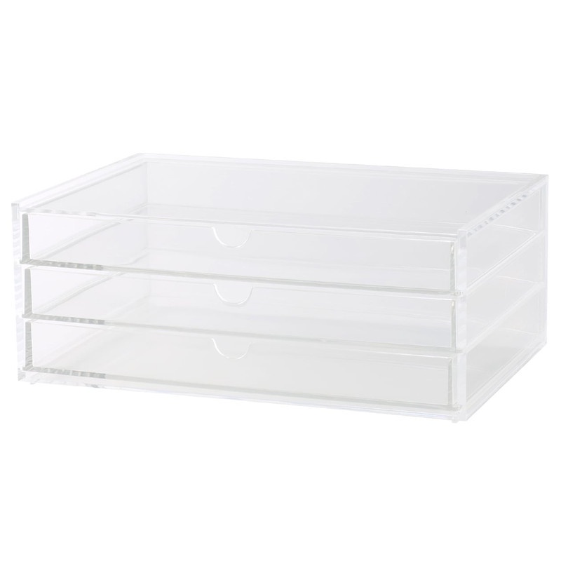 Muji Hộp Mica - 3 Hộc Kéo- L