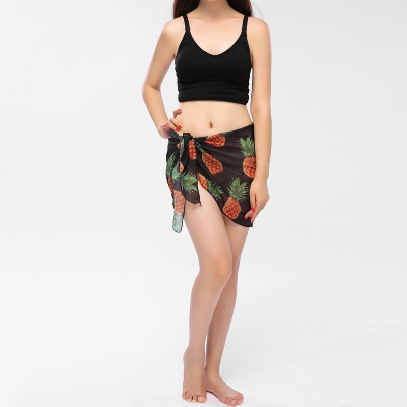 Khăn choàng bikini vải voan in họa tiết quyến rũ cho nữ