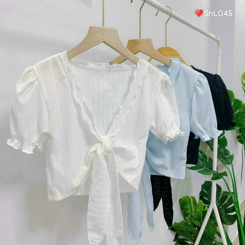 áo croptop thắt nơ