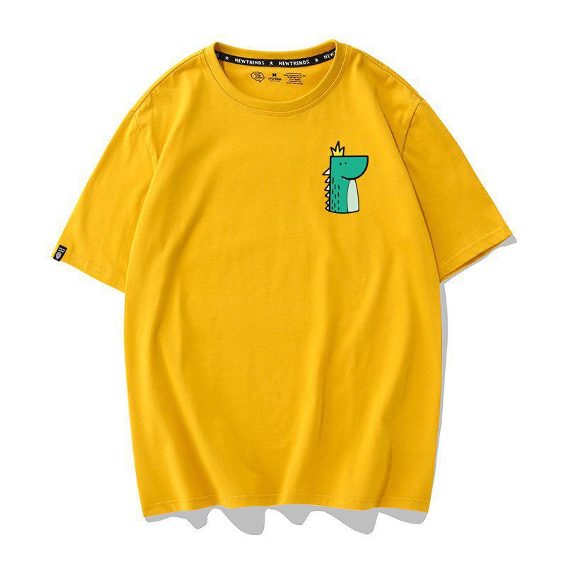 [Hàng Xịn, Gía Tốt] Áo Phông Thun Nữ Tay Ngắn Hình Icon Khủng Long Nhiều Màu - Unisex - Cotton - Mã AT019