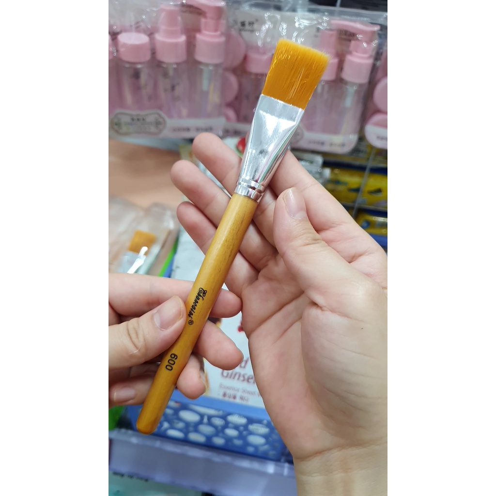 Chổi, Cọ Quét Mặt Nạ Cán Gỗ Dùng Để Quét Mặt Nạ Bột, Gel, Tán Kem Trong Spa/ Thẩm Mỹ Viện