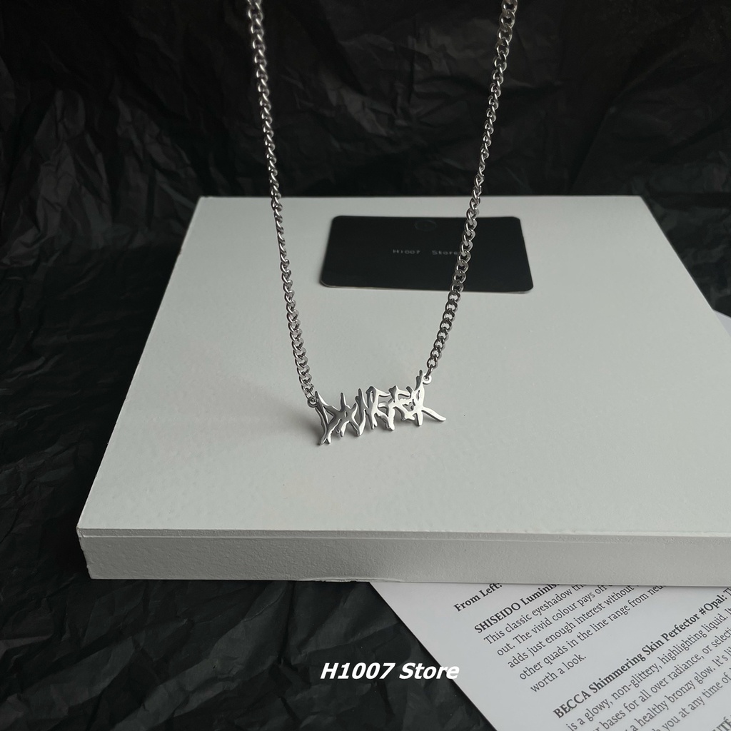 Vòng Cổ Dây Xích Mặt Hình Chữ Cái Phong Cách hip hop Cá Tính Dành Cho Nam Và Nữ