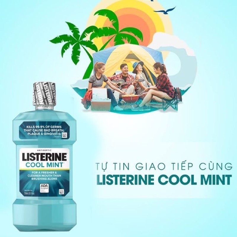 [ LISTERINE] Nước Súc Miệng LISTERINE Diệt Khuẩn, Giữ Hơi Thở Thơm Mát - 250ml/750ml