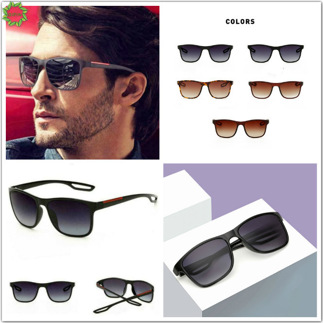 Cod Qipin Polarized Sunglasses Men Women Square Lens Cycling Sport Driving Fishing UV400 Eyeglass with 4 Colors